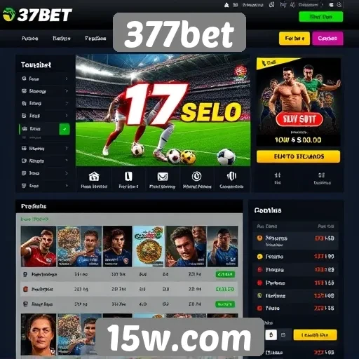 Interface do usuário do site 377bet